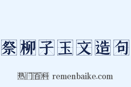 祭柳子玉文造句是什么意思的图片